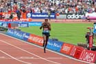 Mo Farah wins the 3000 metres,  2013 IAAF Diamond League, Sainsbury's Anniversary Games, Queen Elizabeth Olympic Park, London.